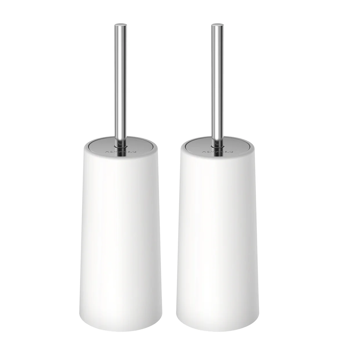 

2 PCS Toilet Brush and Holder Set Good Grip Compact Modern Design Toilet Bowl Cleaner Brush Set for Bathroom(White)
