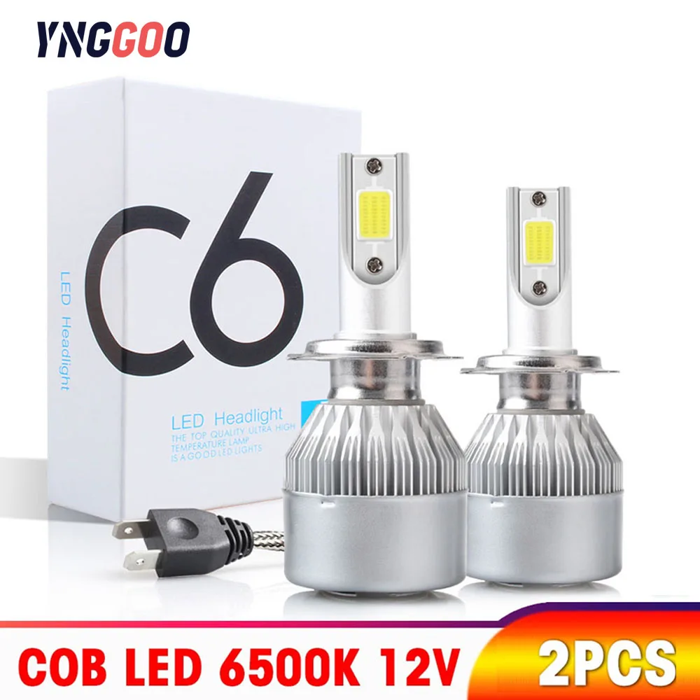 

C6 Car Led Headlight Bulbs H4 H7 H11 9005 HB3 9006 HB4 9012 hir2 H1 H3 880 H9 9004 9007 H13 12V 72W 8000LM 6500k Auto Headlamps