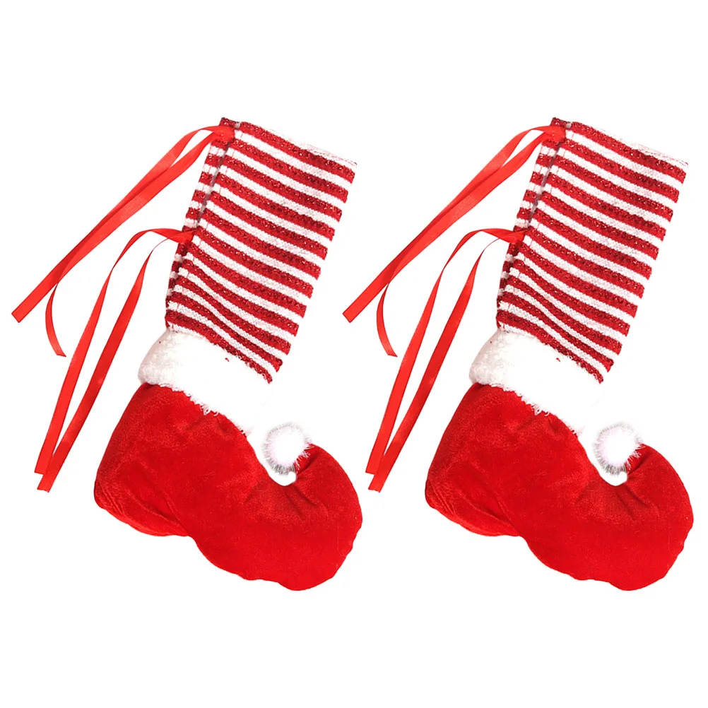 

2 Pcs Stockings Christmas Chair Leg Foot Covers For Xmas Home Decor Furniture Feet Caps Decorative Socks Non-slip Table Sleeves