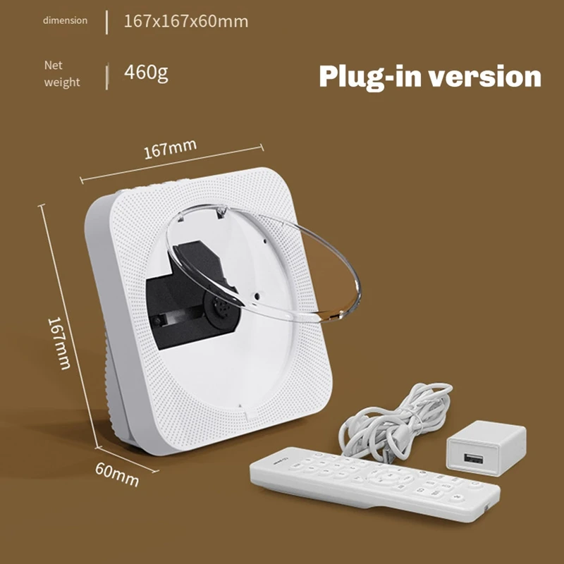 Портативный CD-плеер KC-718 Bluetooth FM-радио с двумя динамиками USB Режим наушников