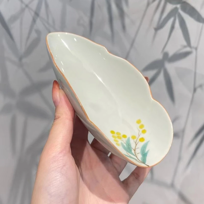 

Antique Hand-painted Loquat Tea Ceramic Tea Appreciation Lotus Tea Dial Kung Fu Tea Set Tea Ceremony Accessories Large Size