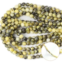 round spacer bead yellow turquoise natural loose stone beads jewelry accessories