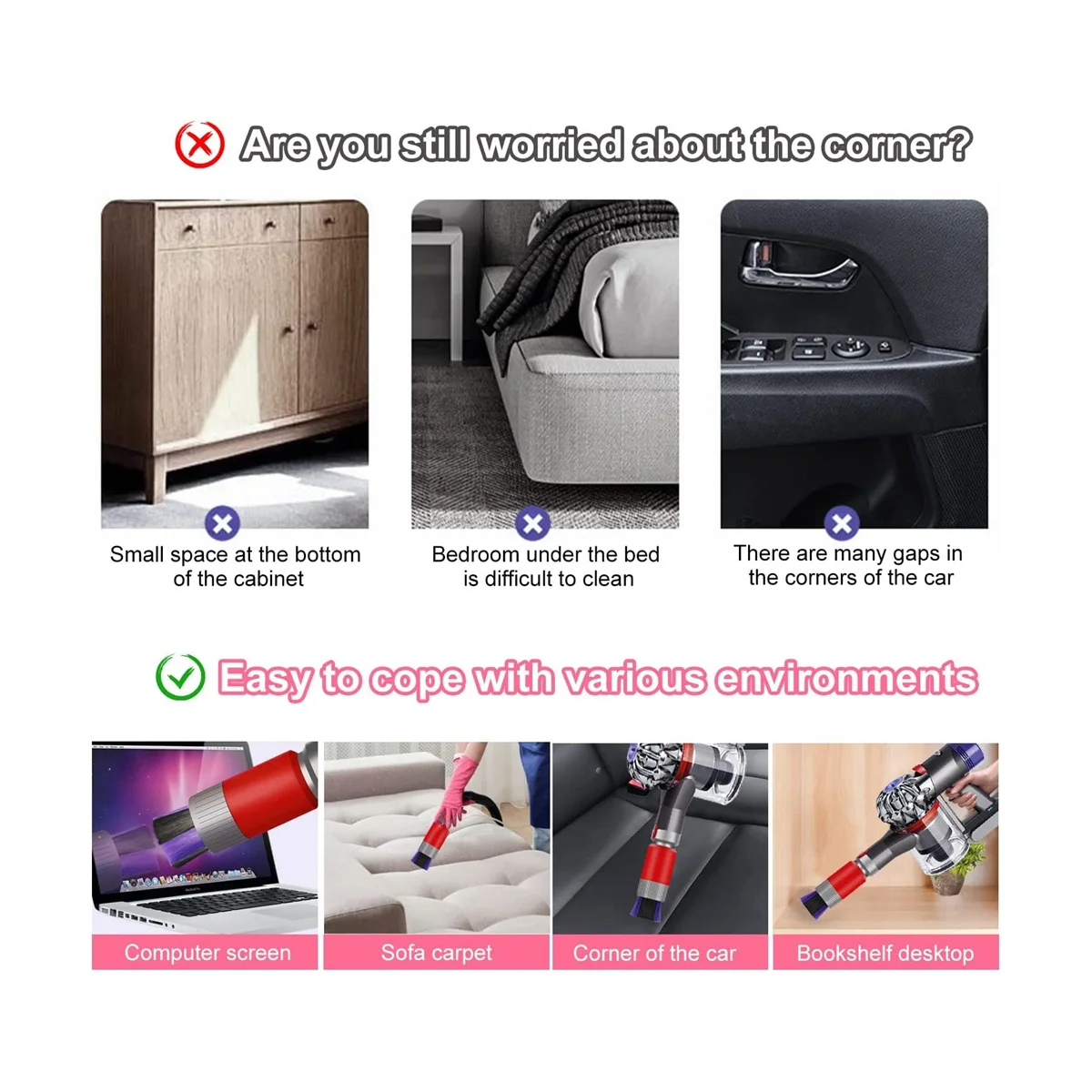 Щетка для пыли без остатков набор аксессуаров пылесоса щетка Dyson V7/V8/V10/V11/V12/V15