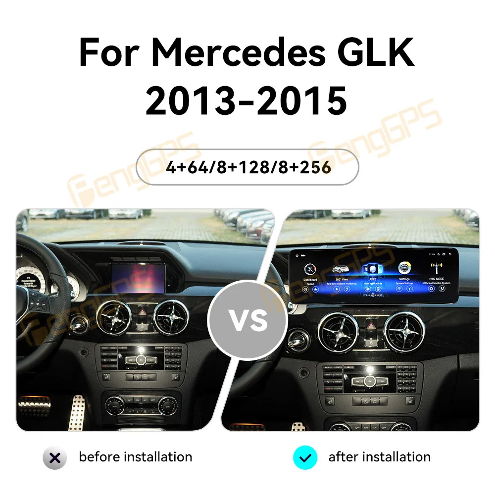 Для Mercedes Benz GLK GLK300 GLK350 X204 2008-2015 Автомобильный радиоприемник Беспроводной Carplay Android