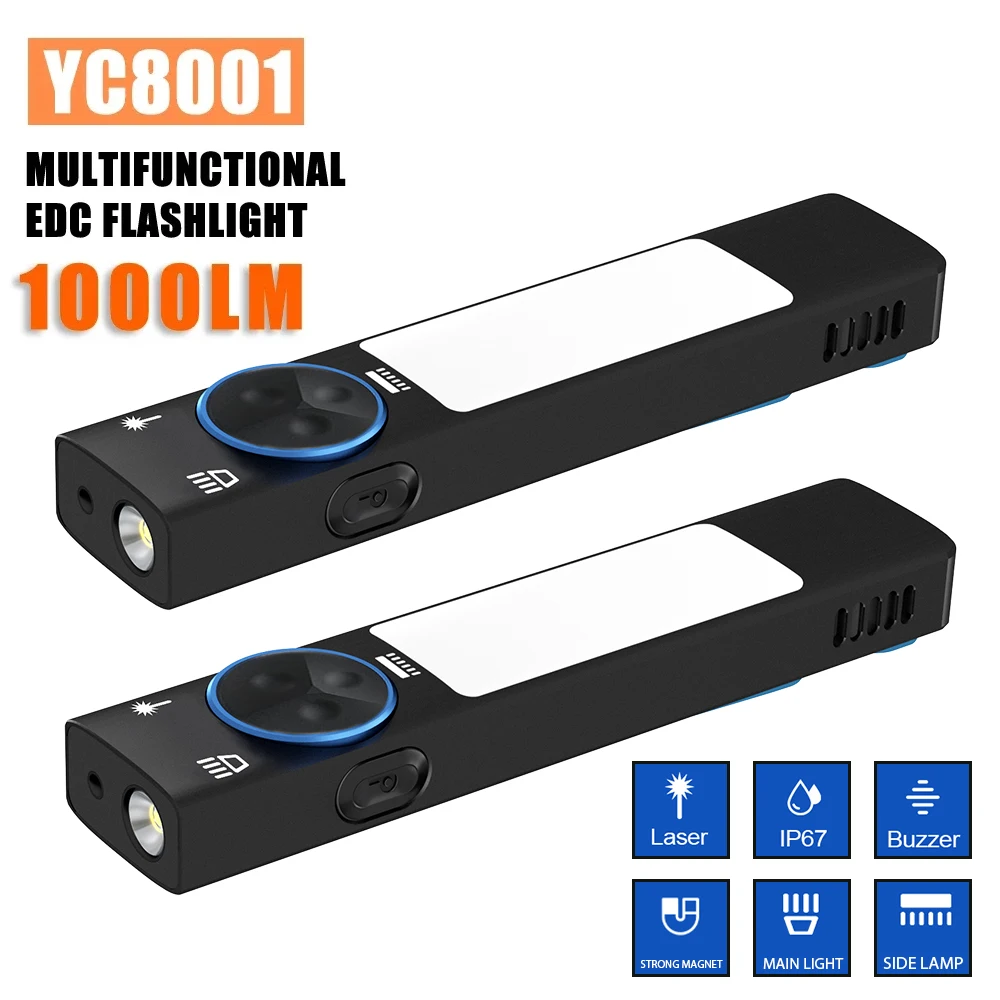 YC8001 плоский светодиодный фонарик