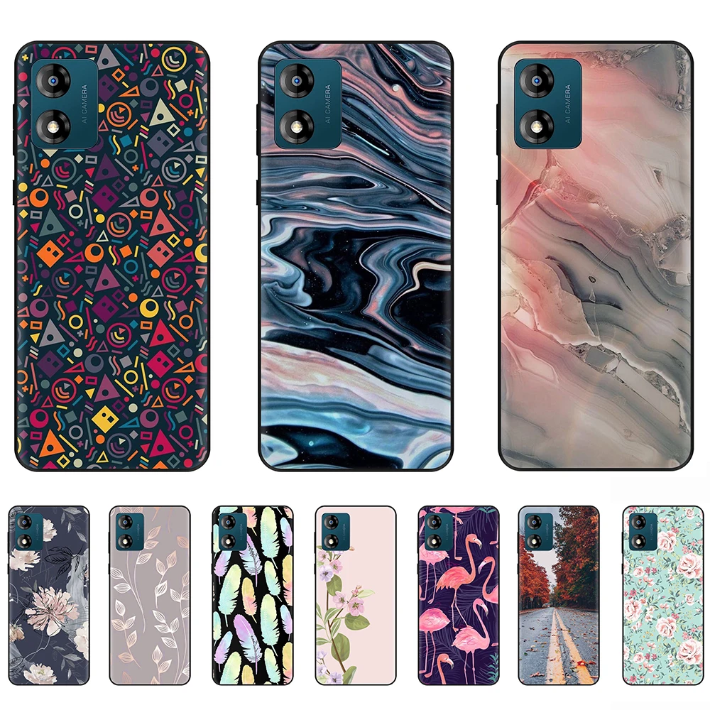 

Case for Motorola Moto E13 6.5inch Black Soft Tpu Back Cases on MotoE 13 shockproof Fundas Coque Etui bumper non slip dust proof