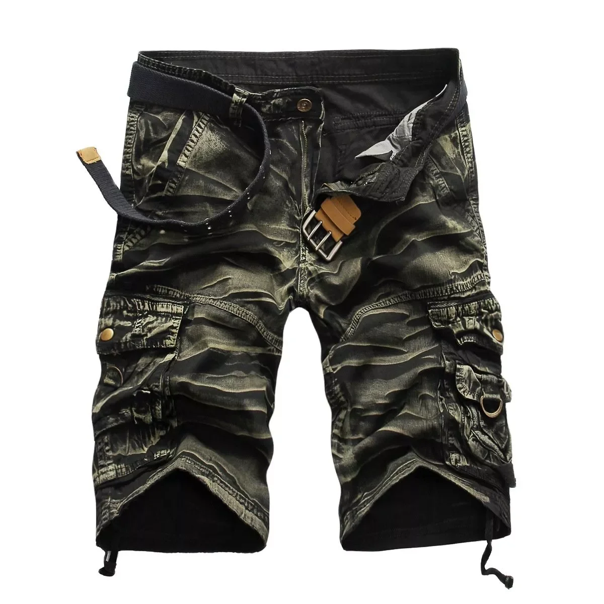 New in Cargo Shorts Men Cool Camouflage Cotton Casual Mens Short Pants Brand Clothing Comfortable Camo Men Cargo Shorts No Belt