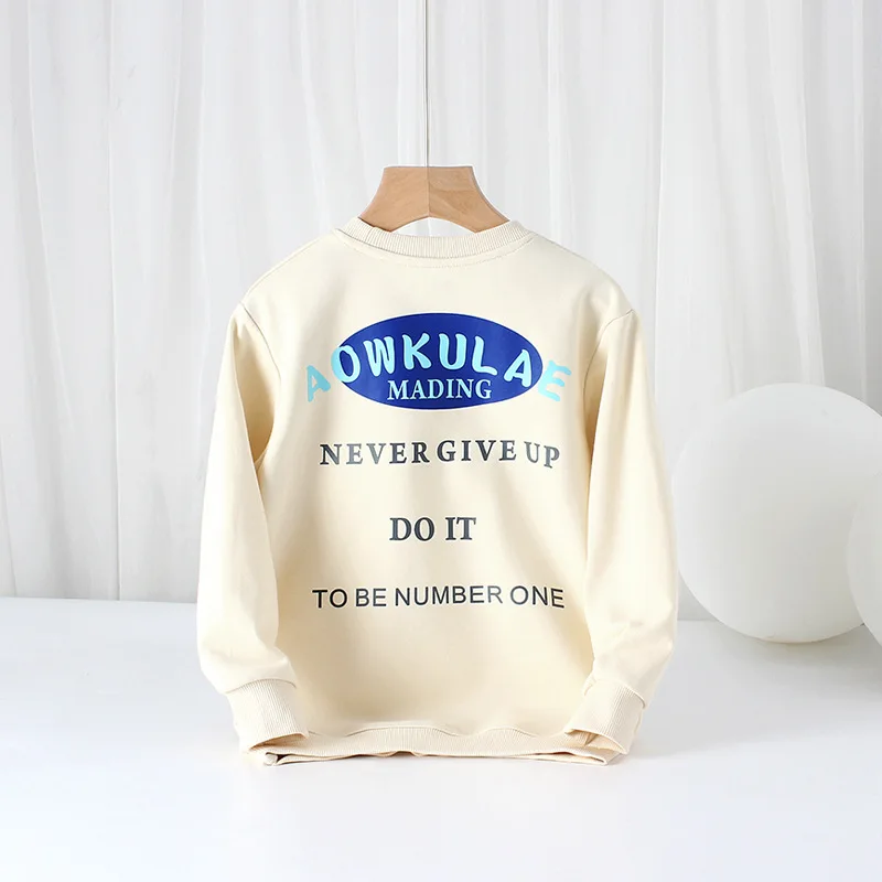 Одежда для маленьких мальчиков пуловер свитшоты детей корейские Топы с длинным