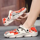 Мужские пляжные сандалии Qmaigie 2022, модные сандалии для рыбалки, летние садовые сандалии из ЭВА, мужские сандалии, уличные спортивные Тапочки большого размера 47 48