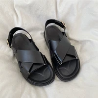2022 women sandals pu bohemian sandals flat platform summer casual shoes womens beach sandals blocking girls leather sandals