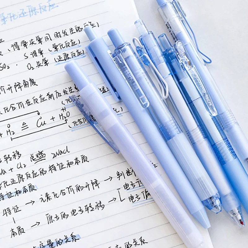 

6pcs Kawaii Gel Pen Color Highlighter Set School Students Writing Pens Lot Korean School Office Stationery Supply New Year Gifts