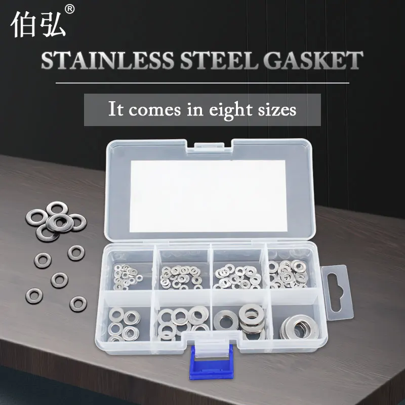 

Gasket O-Ring Repair Kit 304 Stainless Steel Boxed Stainless Steel 304 Multi Size Model Stainless Steel Gasket Combination Kit