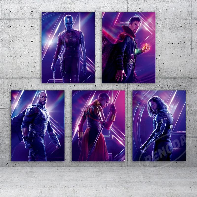 

Home Decor Marvel Canvas Paintings The Avengers Pictures Wall Movie Artwork Printed Modular Poster No Frame Artwork Living Room