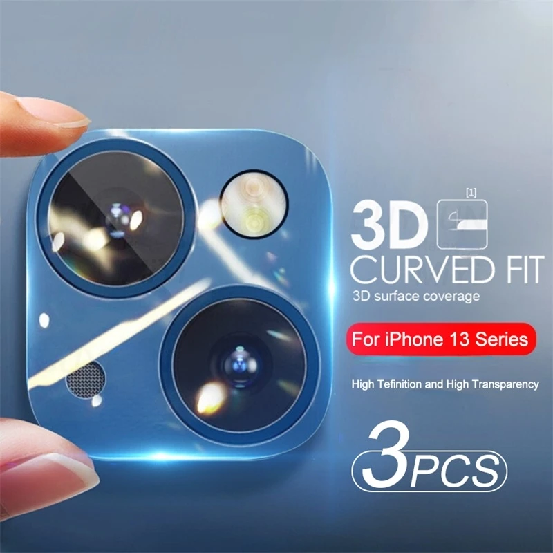 

3D Curved Tempered Glass Camera Lens Protector Case Cover On For Iphone13 Iphone 13 Pro Max Aifon 13Pro 13Mini Coque Fundas