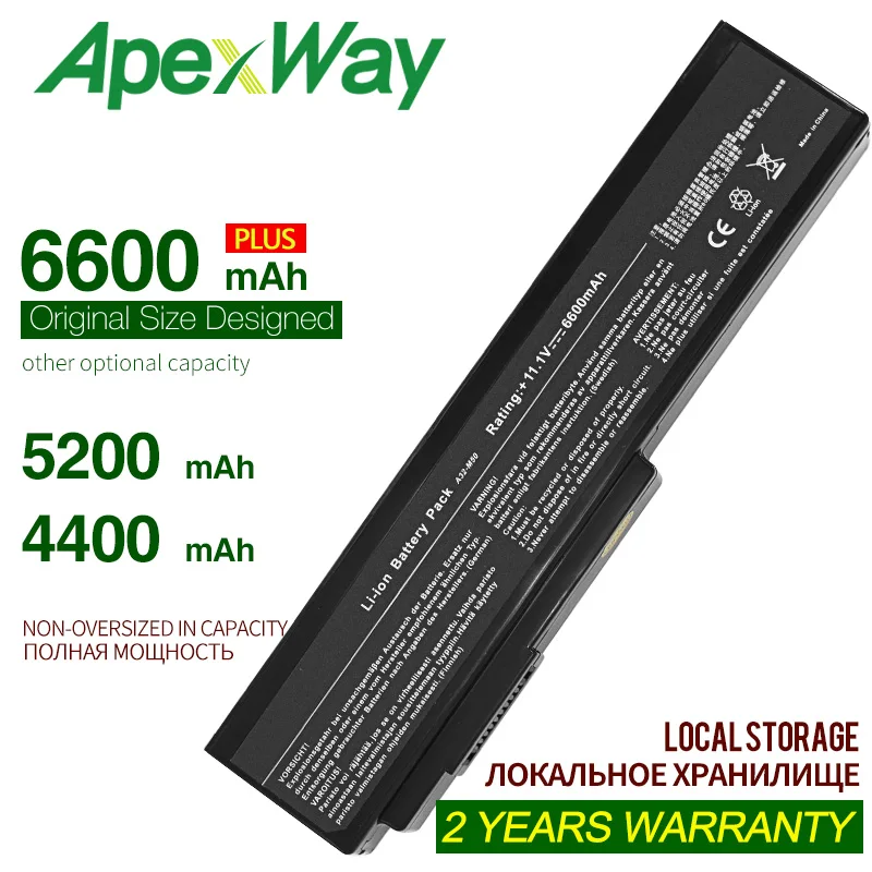 

ApexWay A32-N61 Laptop Battery for ASUS N61 N61J N61D N61V N61VG N61JA N61JV M50s N43S N43JF N43JQ N53 N53S N53SV A32-M50