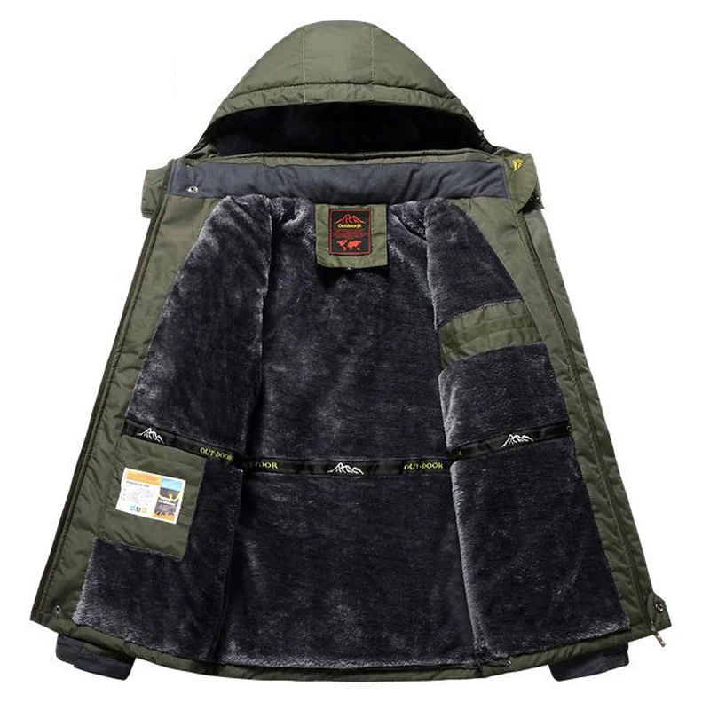 

Winter Fleece Military Jackets Men Windproof Waterproof Outwear Parka Mens Windbreaker Warm Raincoat Coat Plus Size 9XL Overcoat