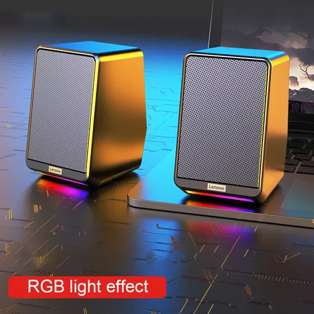 

for Laptop TV PC Gaming Notebook 6D Surround Mini Computer Desktop Speaker USB TS38 with RGB Light Stereo Bass Sound