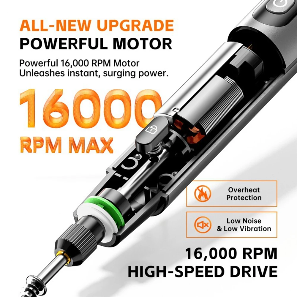 Беспроводная мини-гравировальная ручка-дрель USB 4.2В 10000-16000 обмин, беспроводной микро-роторный инструмент для ювелирных изделий и металла (art.: 3920d8eeddd07) - 3920d8eeddd07