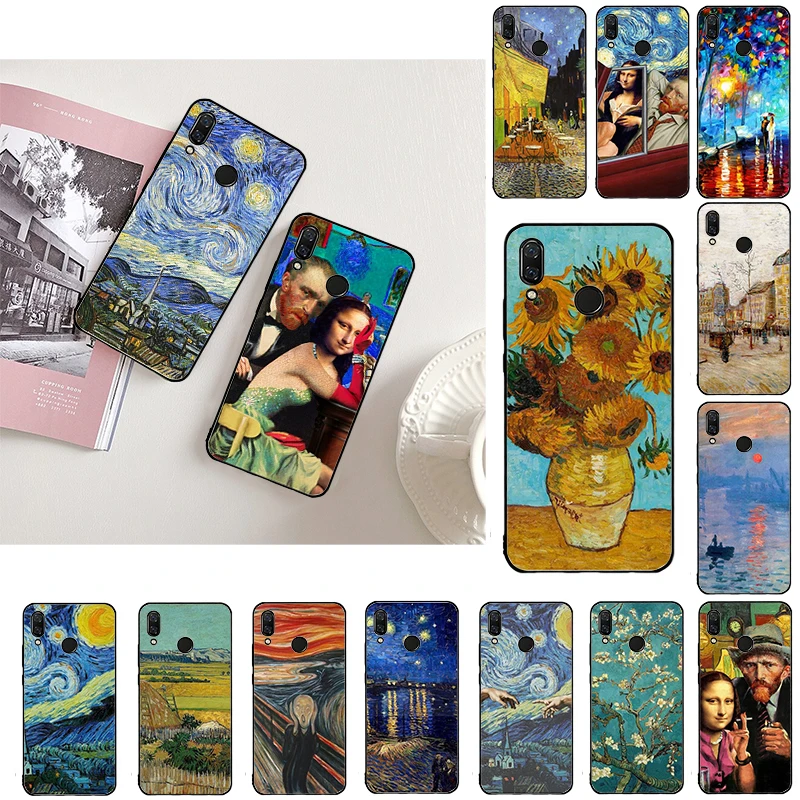 

Van gogh Mona Lisa Oil Painting Phone Case For Xiaomi Redmi Note 11 10 Pro Note 8 Pro 9Pro Note9 9S 10S 9T Redmi 10 9C 9A