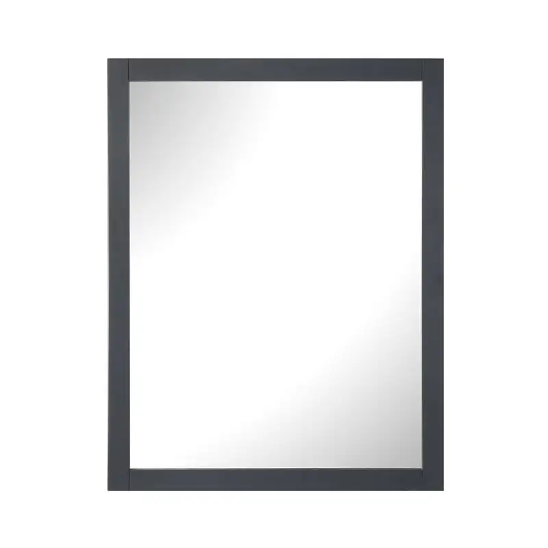 

28" x 36" Framed Wall Mirror in Dark Charcoal
