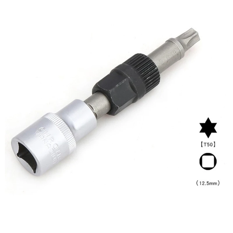 

1/2 Inches Pulley Socket Chrome Vanadium Steel Socket Removal Tool Length 11cm/4.33in Compatible with Alternator Durbale M4YD