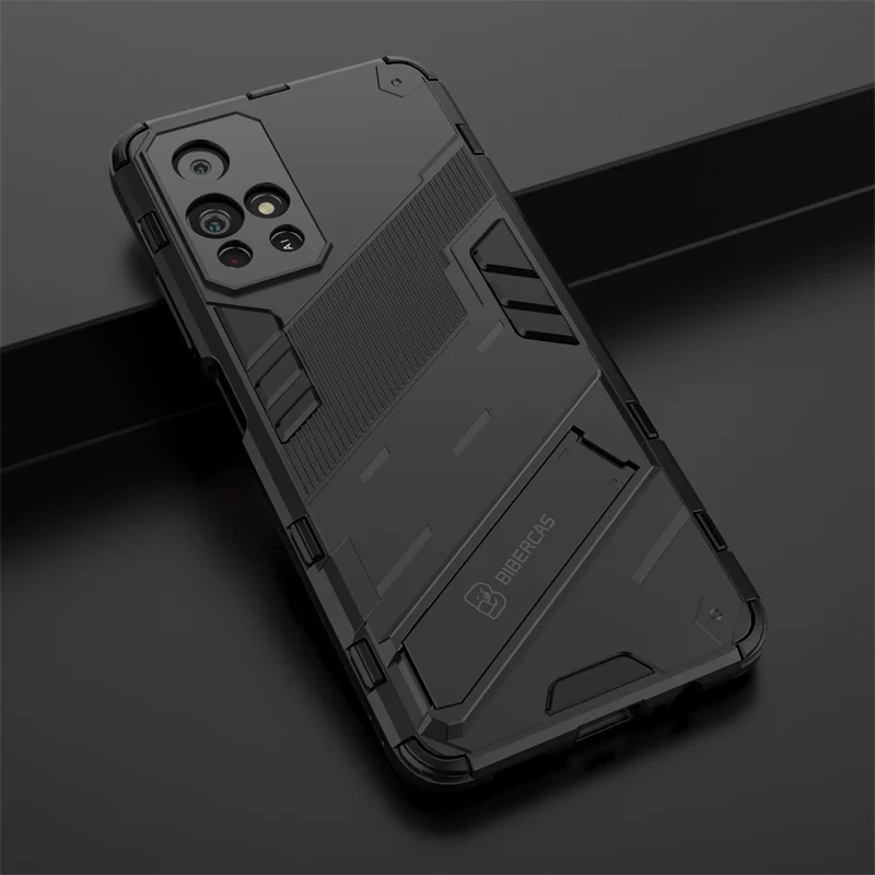 Holder Case For Xiaomi Poco M4 Pro 5G Cover For Poco M4 Pro 5G Capas Bumper Kickstand Shockproof Cover For Poco M4 Pro 5G Fundas