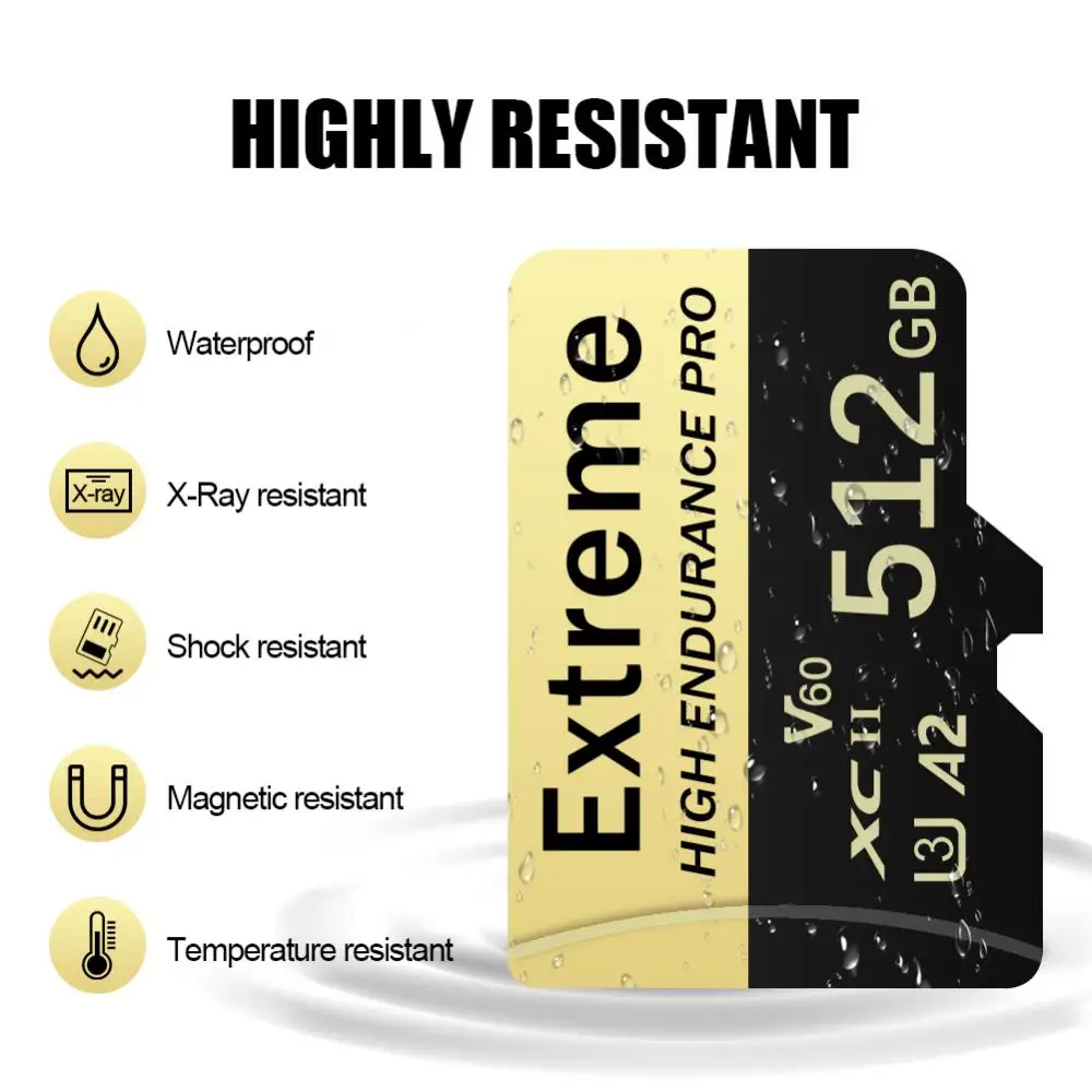 Оригинальная карта памяти Micro TF SD емкостью 2 ТБ A2 U3 высокоскоростная 128 ГБ 512 1 UHS-I