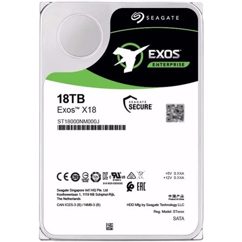 Новый жесткий диск seлюбые жесткие диски 18 ТБ/16 Тб/14 ТБ Exos X18 ST18000NM000J 7200 об/мин SATA 6 Гб/с 256 МБ кэш 3,5 дюйма 18 ТБ