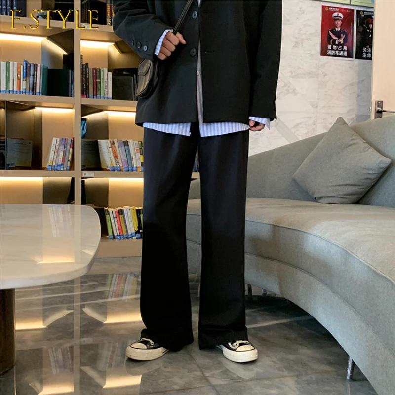 

F GIRLS Pants Women Wide Leg Trousers College Solid Daily Gentle Loose Leisure Retro All Match Kpop Harajuku Ins Female Cozy