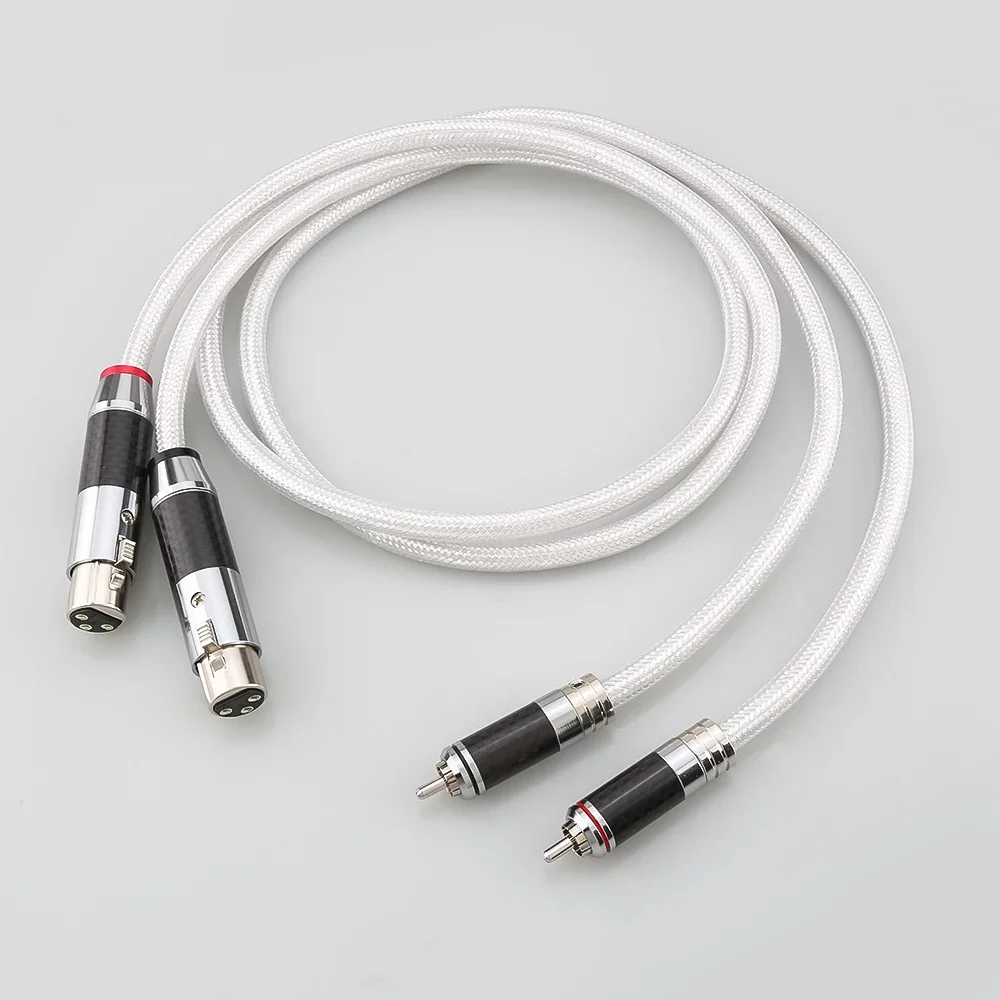 IC102AG 99 998% чистый серебряный кабель из углеродного волокна RCA к XLR Hi-Fi аудио