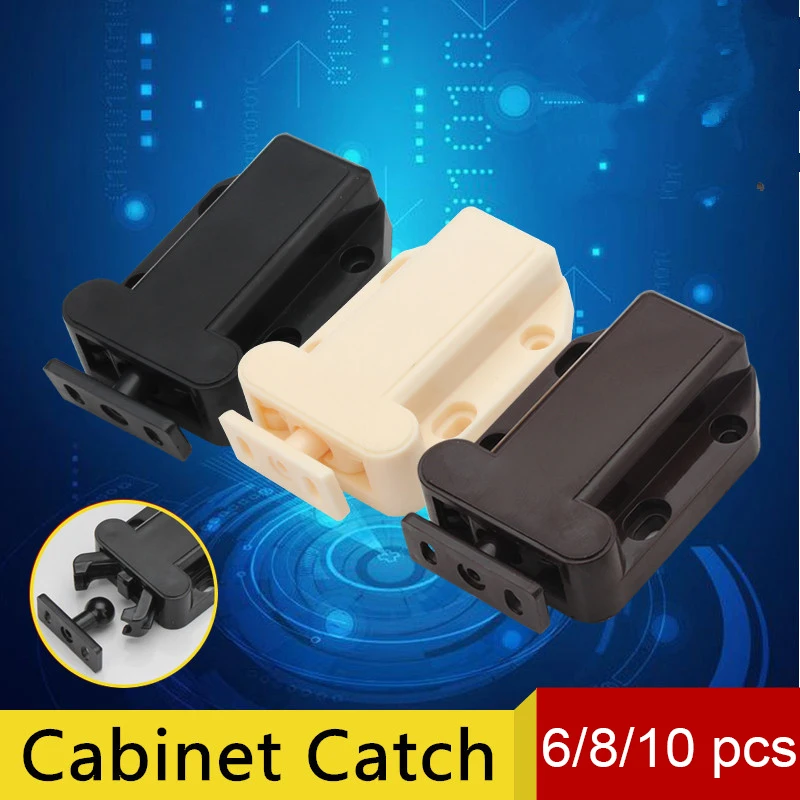 1Pack 56x40mm Beetles Shape Cabinet Door Catch Push To Open Drawer Kitchen Cupboard Door Touch Latch of Various Color Release AB