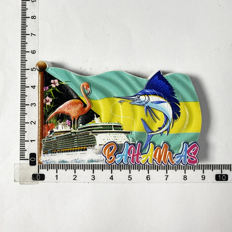 Сувениры для багам предметы домашнего декора фламинго рыба-меч 3D стерео магниты