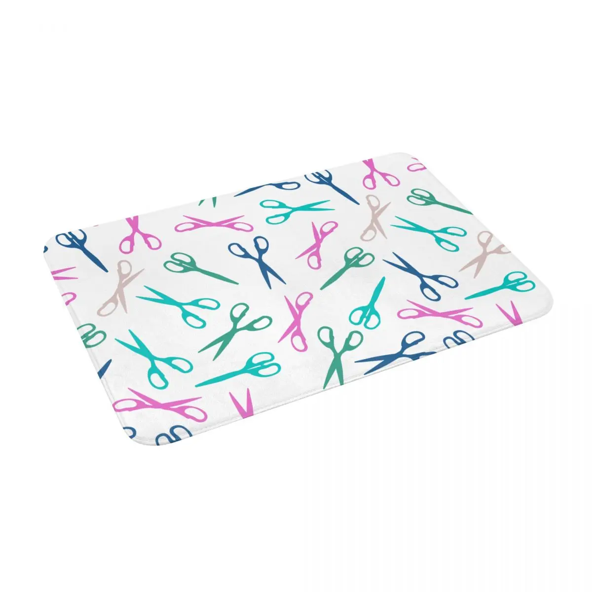 

Colorful Hairdresser Scissor Non Slip Absorbent Memory Foam Bath Mat for Home Decor/Kitchen/Entry/Indoor/Outdoor/Living Room