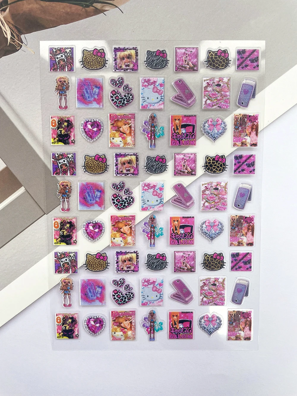 

Diy дневник справочник Sanrio декоративные наклейки Гавайи Hello Kitty маникюр наклейки для ногтей звезда пиксель ветер чехол для телефона наклейка