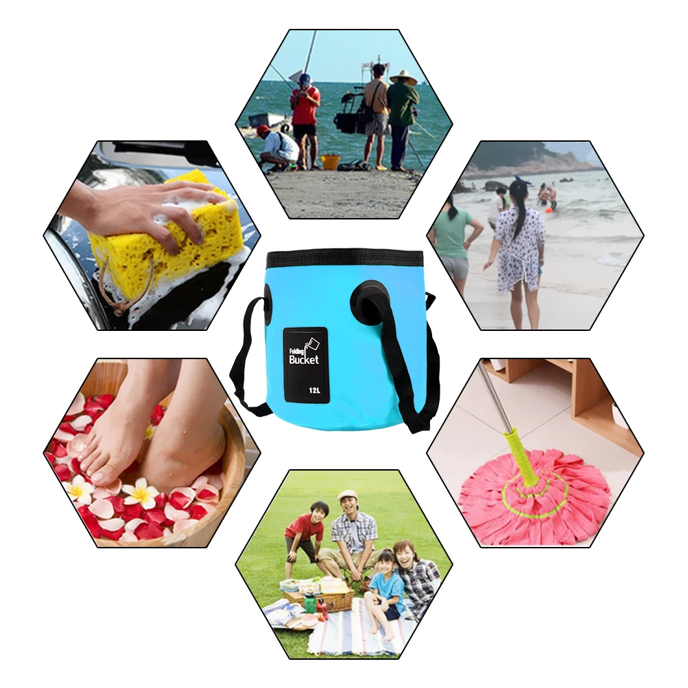 Многофункциональная Складная Сумка-ведро для воды 12 л