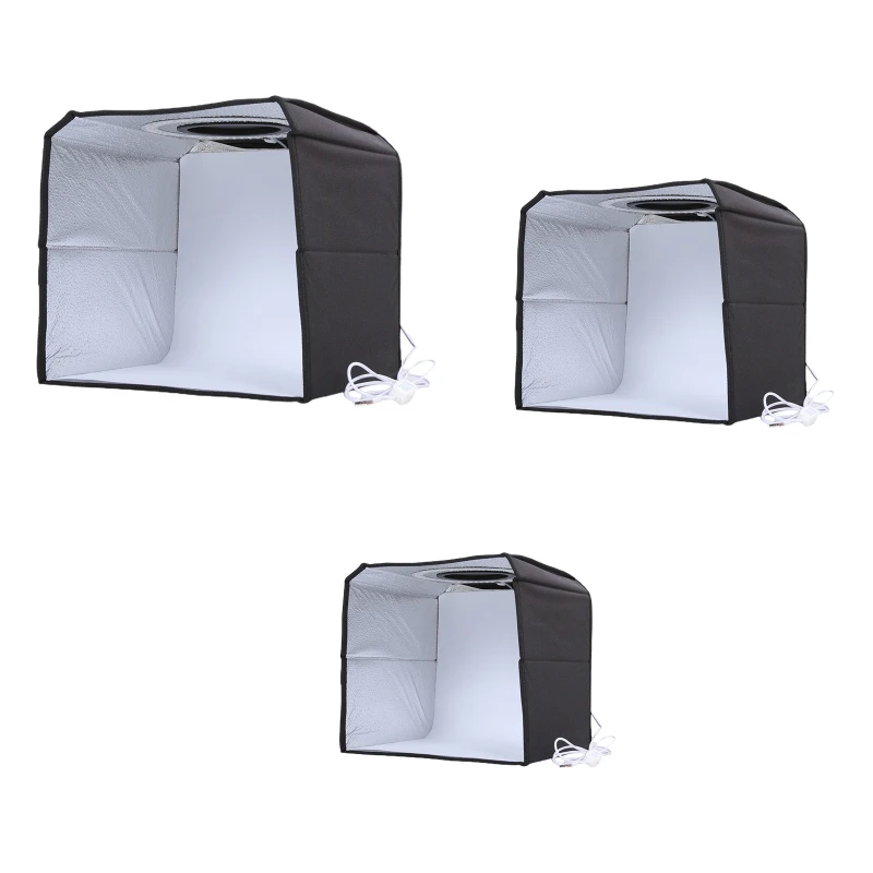 

H052 Photo Studio Light Box Folding Photography Shooting Tent Kit 1-100% Adjustable Brightness with 6 Backdrops Small Items