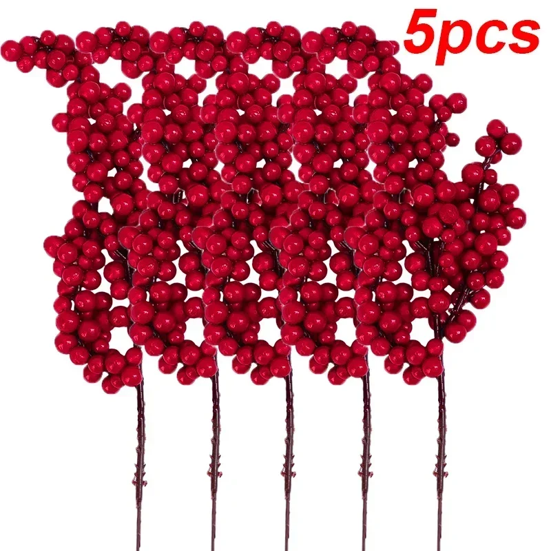 Искусственные ягоды MOONBIFFY красные