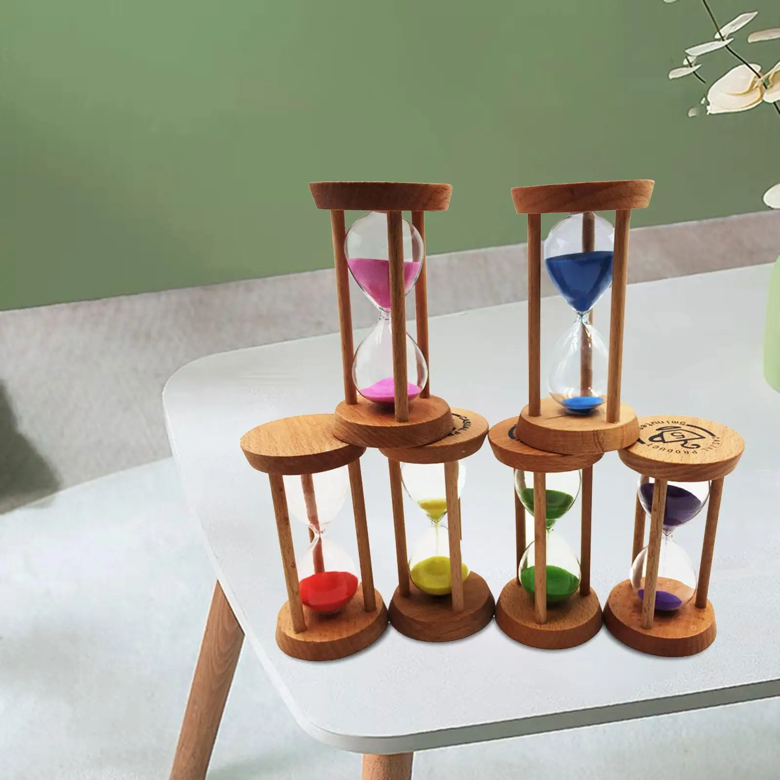 6x красочный песочный таймер зубная щетка часы песочные для игр центр раннего