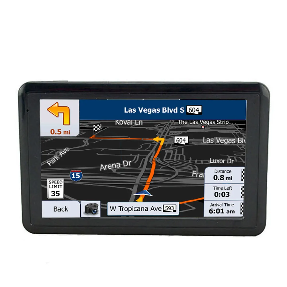 

GPS Navigator GPS Device 12-36V 5\" Inch Car & Truck Car Charger 5V/2A