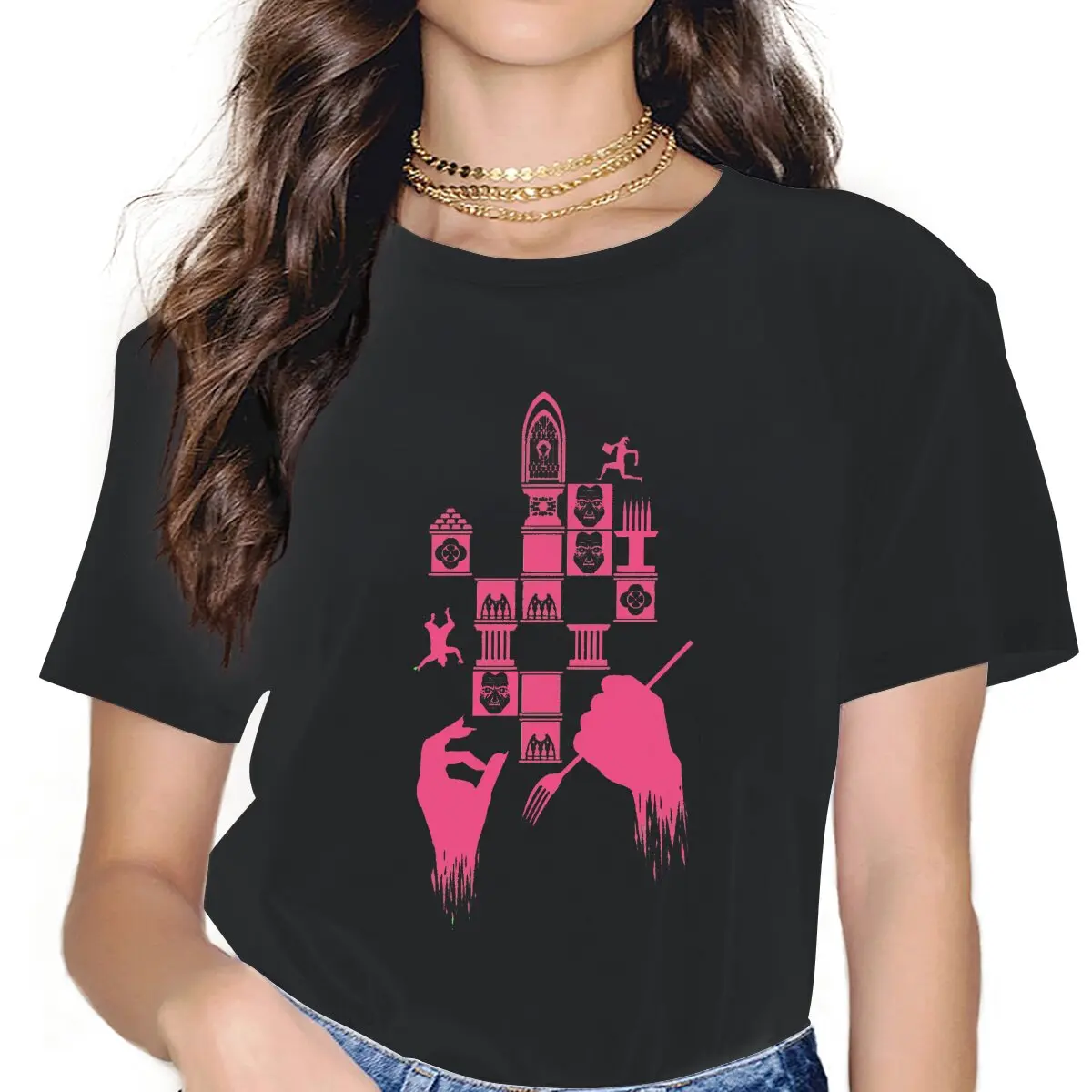 

Women T Shirt Stray Steam Game Cute Cat B-12 Robot Vintage Tee Shirt Short Sleeve Crewneck T-Shirt Pure Cotton Gift Idea