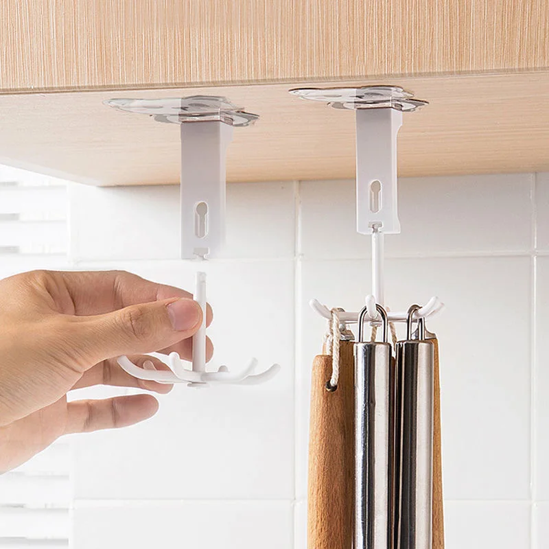 

Self-Adhesive Hooks Kitchen Multi-Functional Shelf Creative Storage Holder Wall Decoration Items For Home