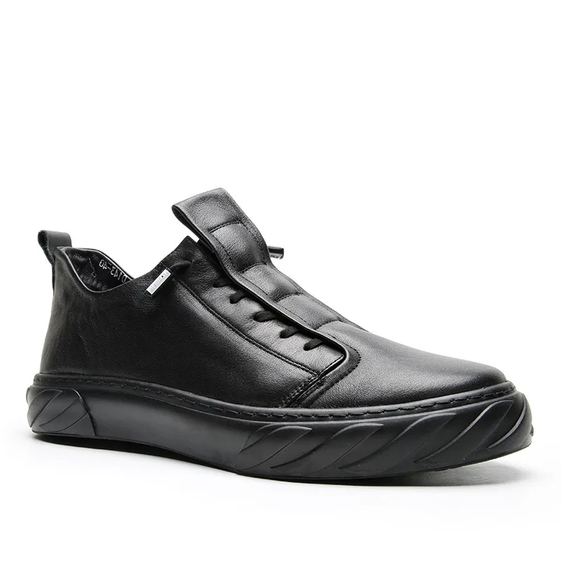 

Leisure Shoes Autumn Winter British Retro Men Shoes All-match Leather Shoes Breathable Sneaker Fashion Boots Men Casual Shoes