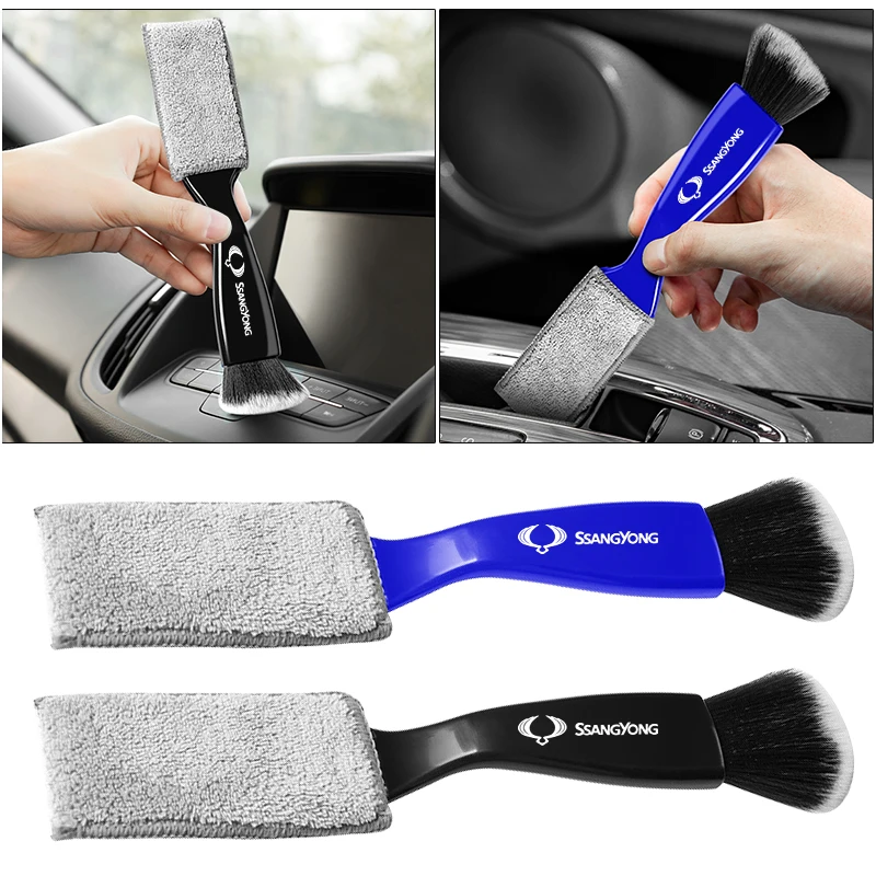 

2 In 1 Car Outlet Cleaning Tool Multi-purpose Dust Brush for Ssangyong Rexton 2 Tivolan Musso Tivoli Kyron Actyon Sport Korando