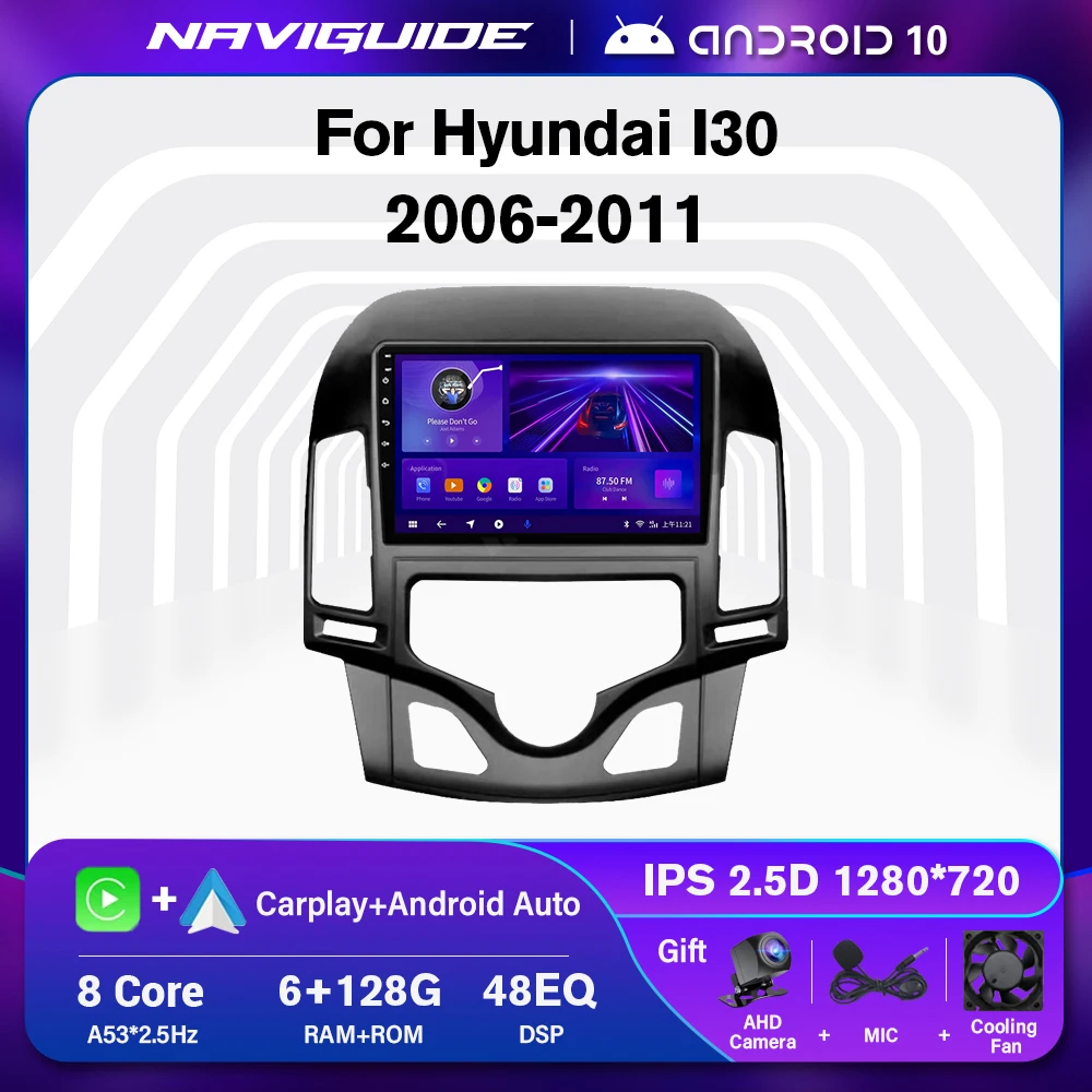 

Автомагнитола под управлением Android 10,0 для Hyundai I30 MT 2006-2011, автомобильная стереосистема 2 DIN, мультимедийный видеоплеер, навигация, головное ус...