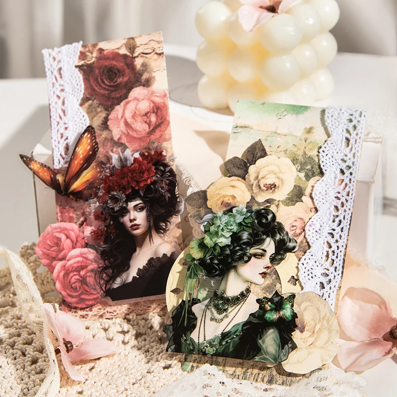 Yoofun 30 листов элегантный цветочный Винтажный кружевной Материал Бумага