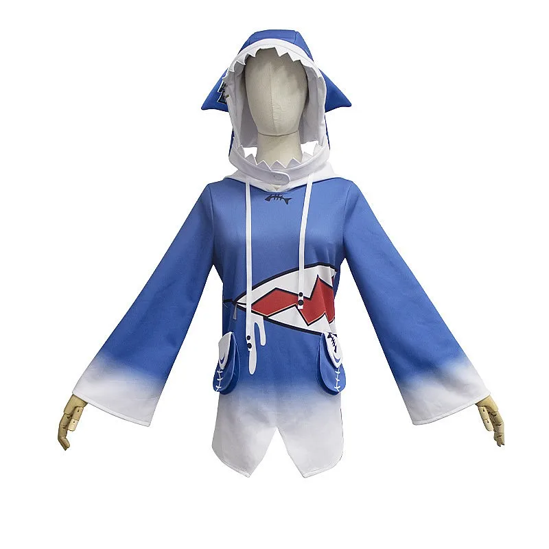Фото Костюм для косплея Gawr Gura Shark от Hololive Virtual Vtuber, полный комплект для Хэллоуина в стиле аниме №3