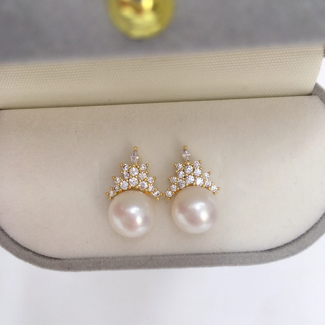 ZHBORUINI высококачественные серьги с натуральным пресноводным жемчугом для женщин