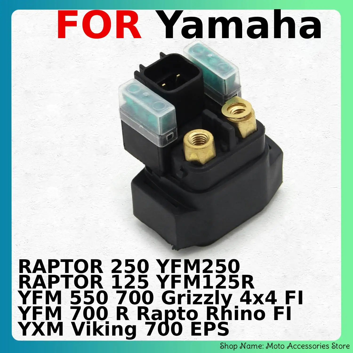 Фото Реле-соленоид стартера для мотоциклов Yamaha RAPTOR 250 125 / YFM YXR YXM Viking 550 700 Grizzly Raptor Rhino FI 4x4 FI EPS №1
