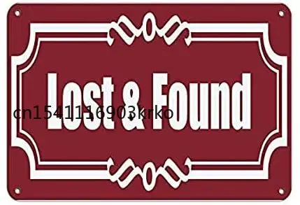 

Винтажный металлический знак Lost Found, железная живопись для дома и улицы, декор для стен дома, бара, кофе, кухни, 8X12 дюймов