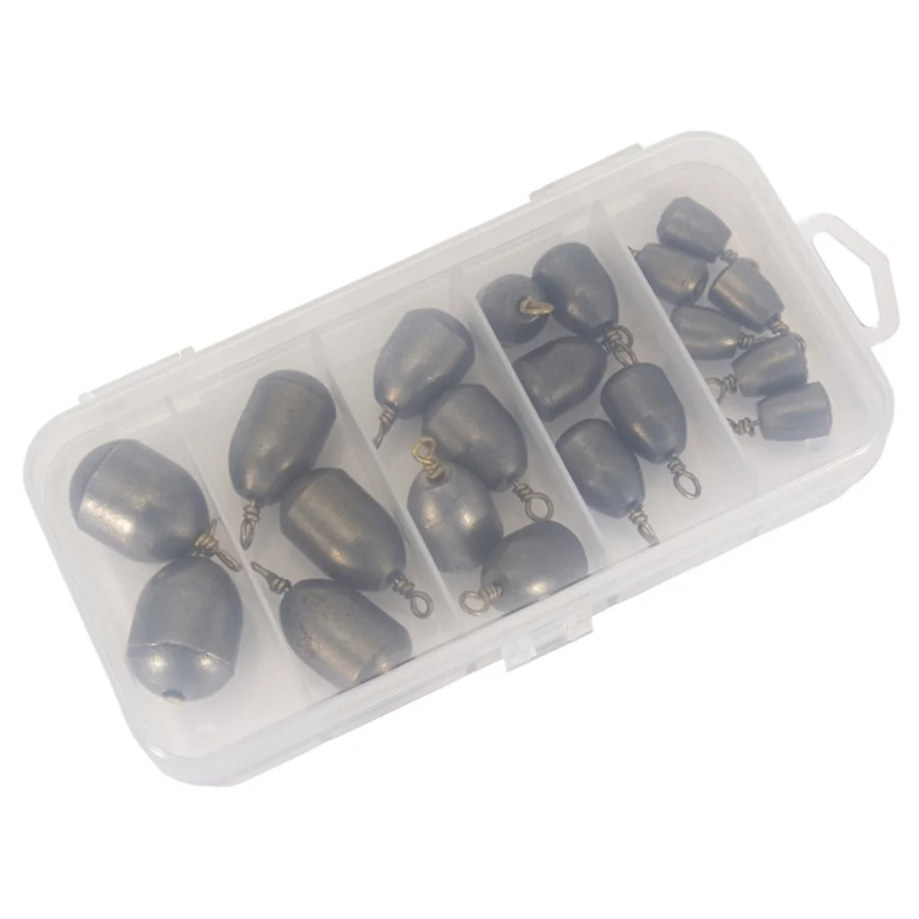 

20 Pieces Fishing Sinkers Lightweight High Gloss Exquisite Appearance Durable Easy Installment Long Service Life Pendant Hook